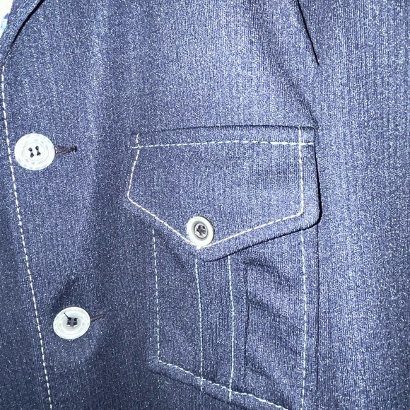 70’s Vintage Leisure Suit Style Jacket Groovy Lining Original Shirt Jacket Disco - Picture 7 of 10